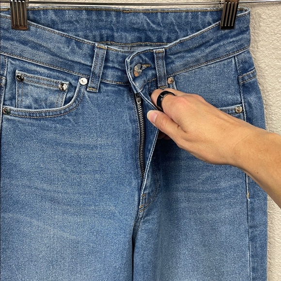 Djerf Avenue Relaxed High Rise Straight Leg Jeans Sz 24 - Picture 3 of 12